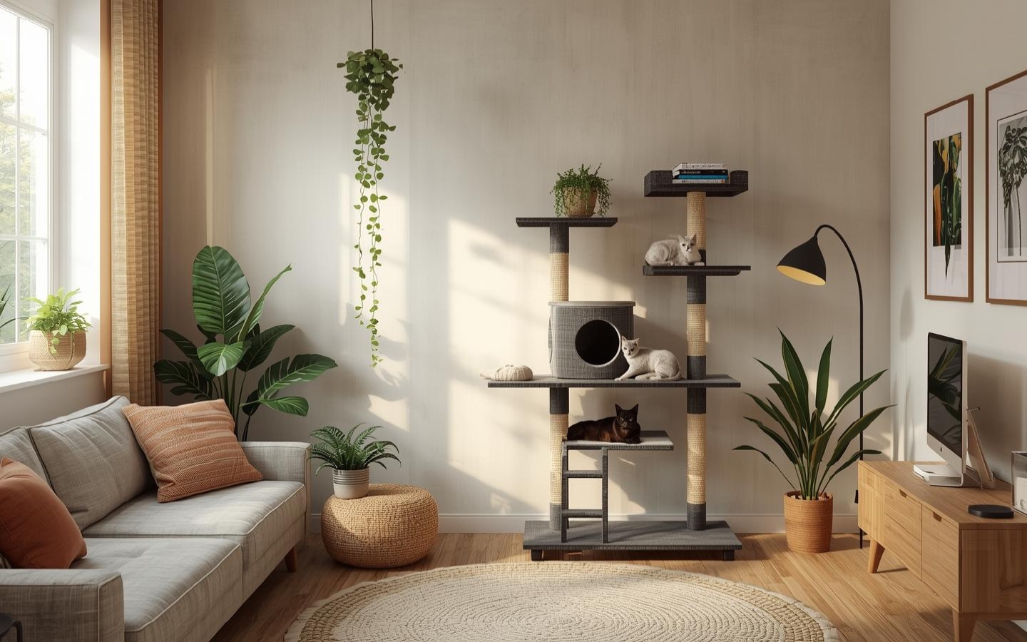 multi level cat tree for small living room