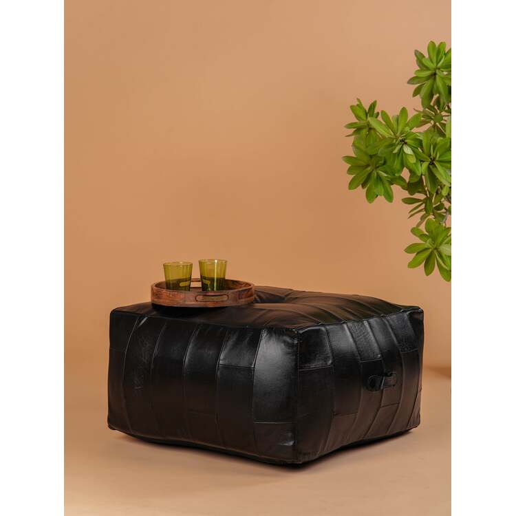 Geometric Handmade Eco-Friendly Buffalo Leather Square Jumbo 26