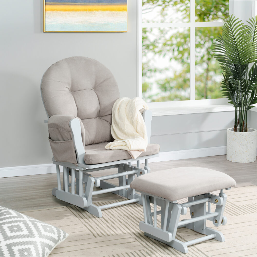 Glider and Ottoman Set by HomeStock - 27