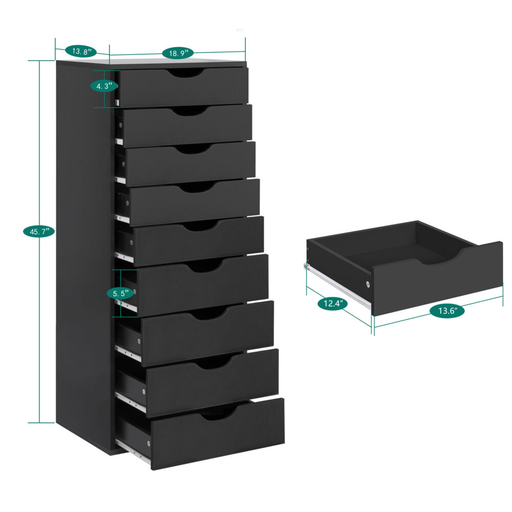9-Drawer Office File Storage Cabinet by HomeStock - 78