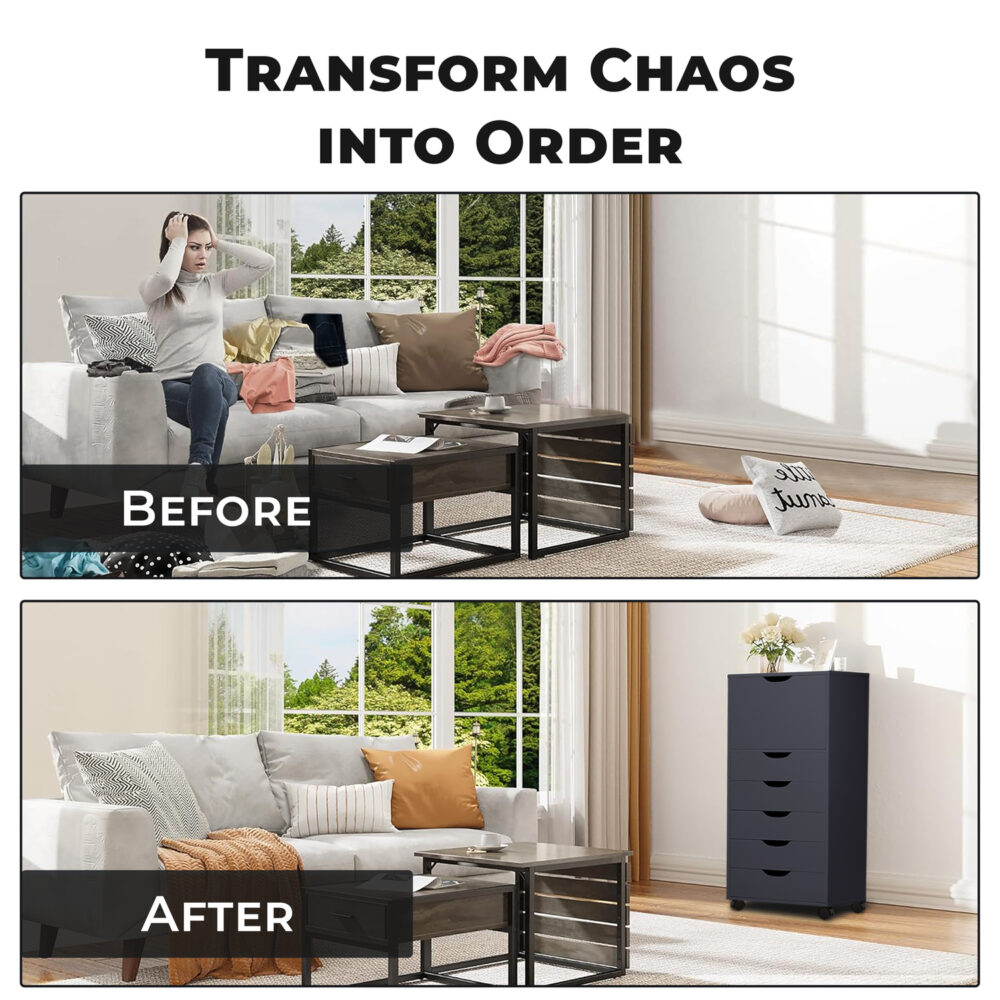 6-Drawer Office Storage Cabinet by HomeStock - 25