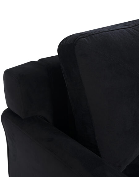 Black Button Tufted Loveseat, Durable Microfiber 2 Seater Couch for Small Spaces, Tool-Free Assembly - 13