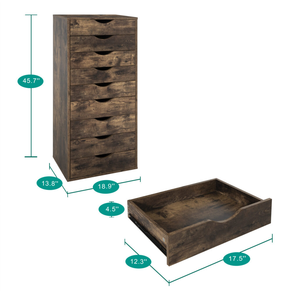 9-Drawer Office File Storage Cabinet by HomeStock - 1
