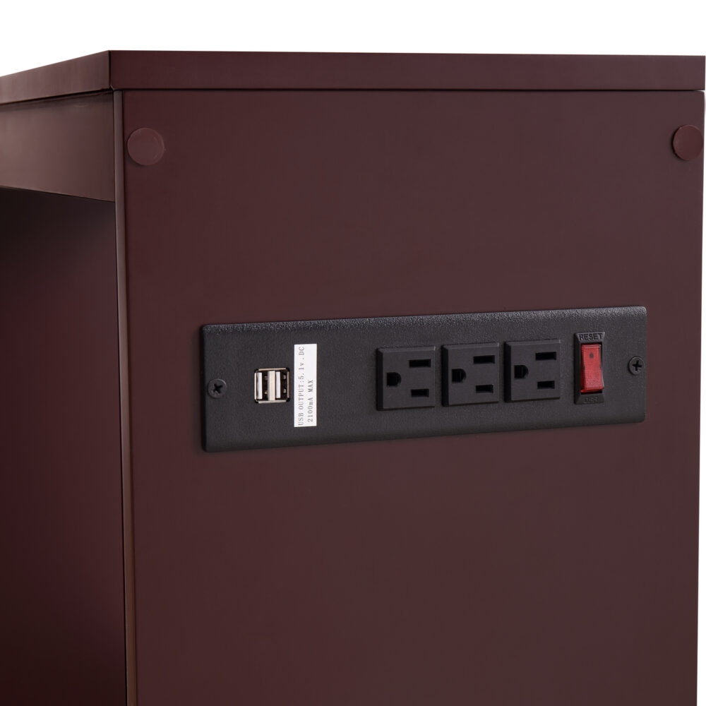 Chairside Table with USB Ports & Outlets by HomeStock - 11