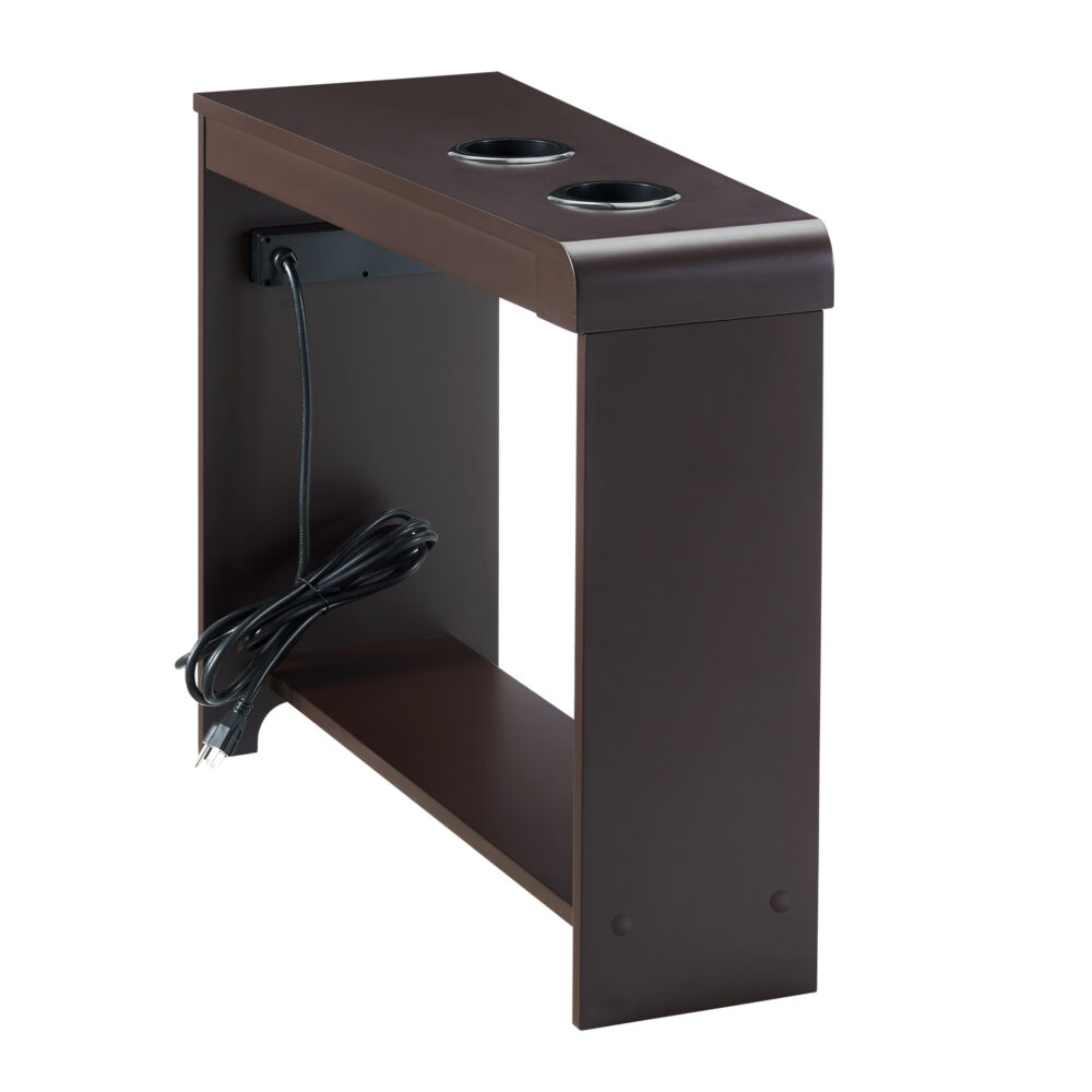 Chairside Table with USB Ports & Outlets by HomeStock - 14