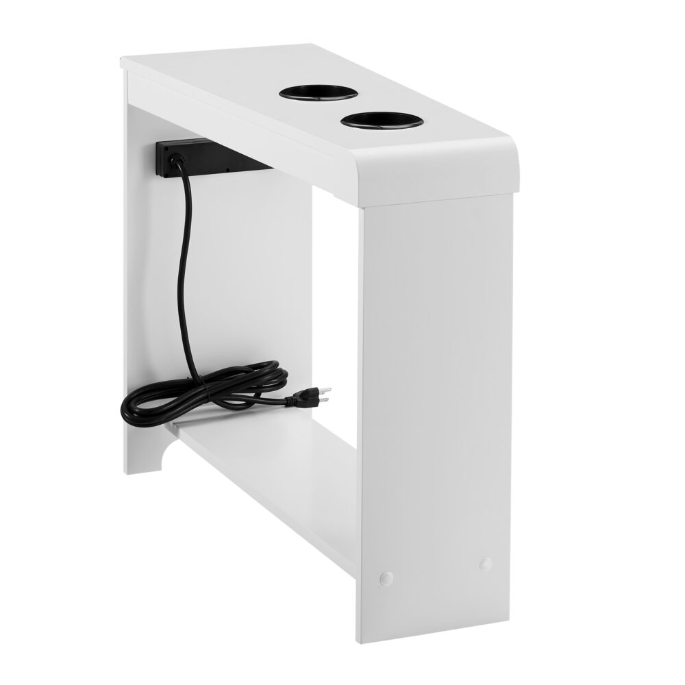Chairside Table with USB Ports & Outlets by HomeStock - 19