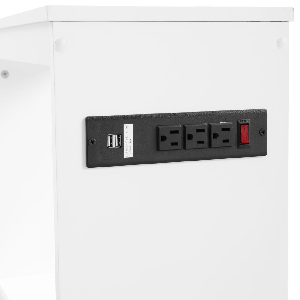 Chairside Table with USB Ports & Outlets by HomeStock - 22