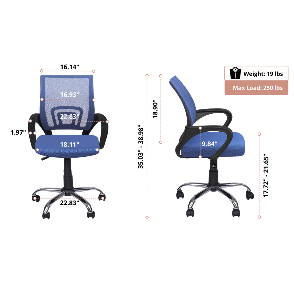 Adjusable Mesh Office Chair by HomeStock - 57