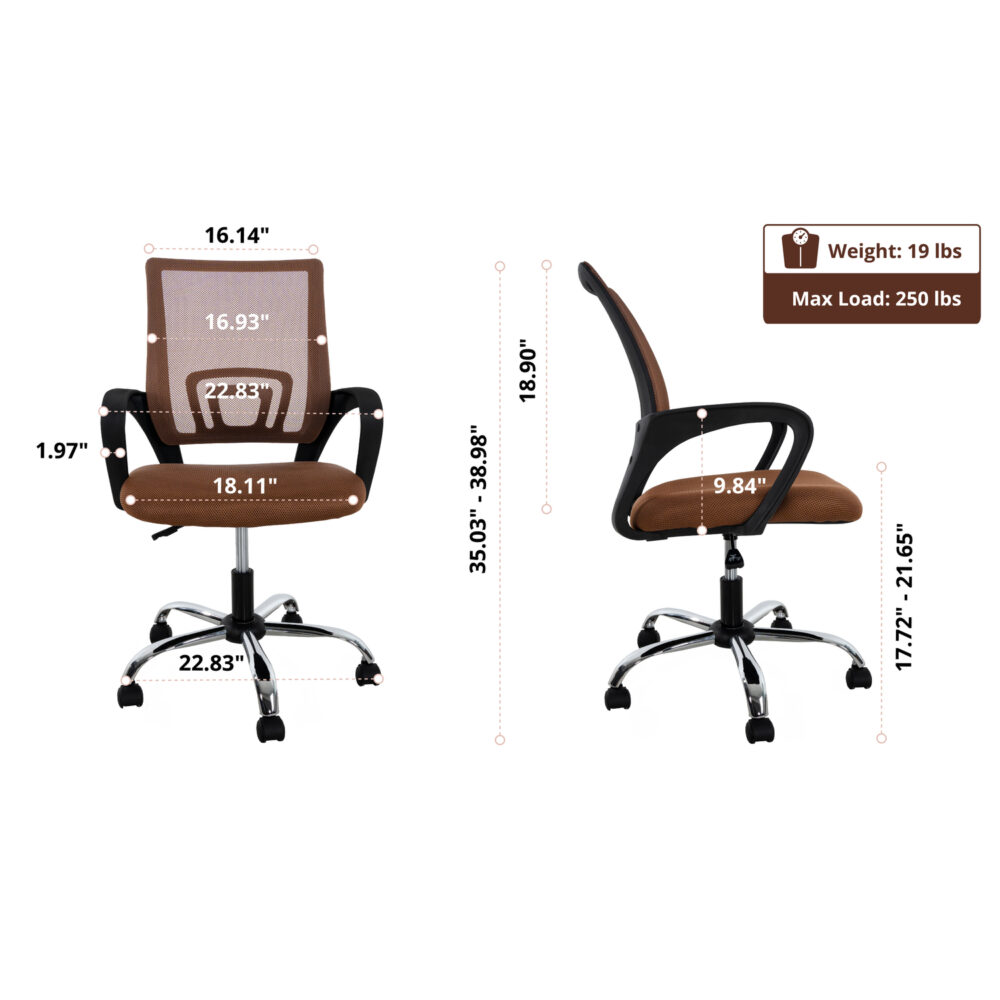 Adjusable Mesh Office Chair by HomeStock - 74