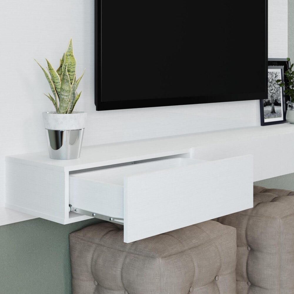 Wall Mounted Floating Entertainment Center for 70″ TVs by HomeStock - 6