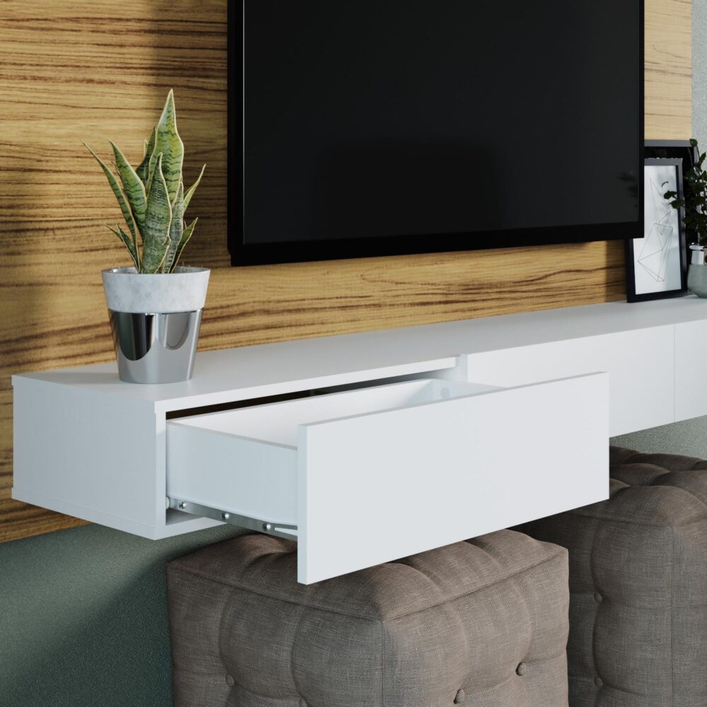 Wall Mounted Floating Entertainment Center for 70″ TVs by HomeStock - 16