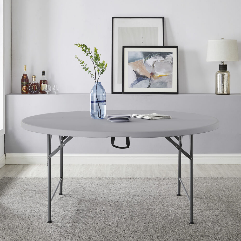60″ Round Outdoor Folding Table - 19