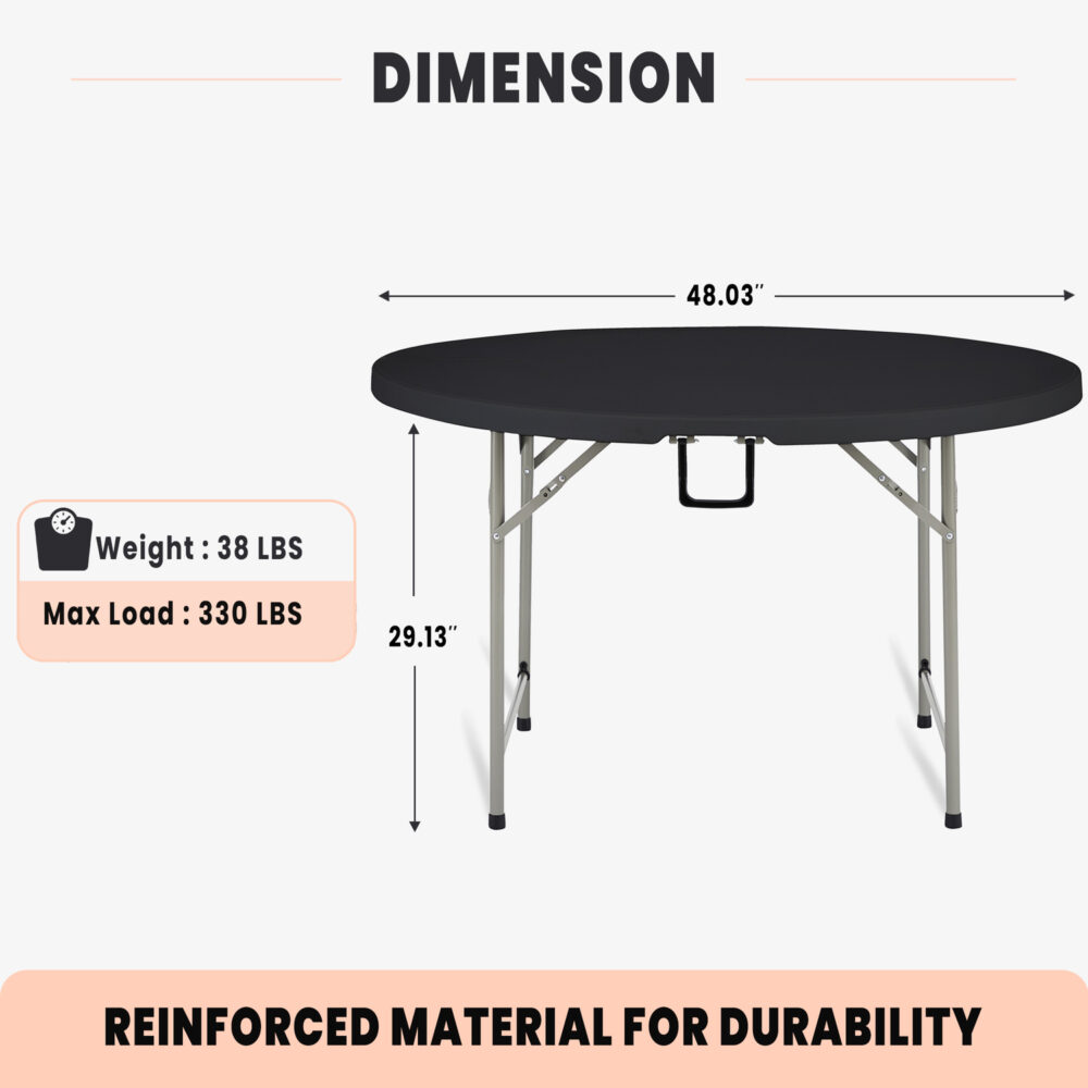 60″ Round Outdoor Folding Table - 23