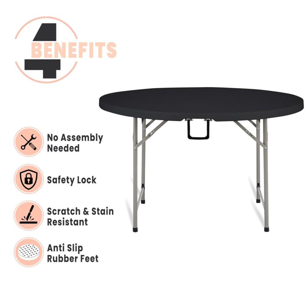 60″ Round Outdoor Folding Table - 25
