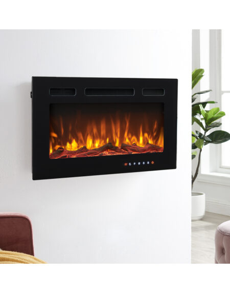 Wall Mounted Electric Fireplace by HomeStock