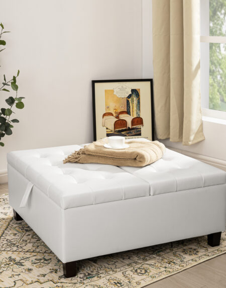 Upholstered Lift Top Ottoman by HomeStock