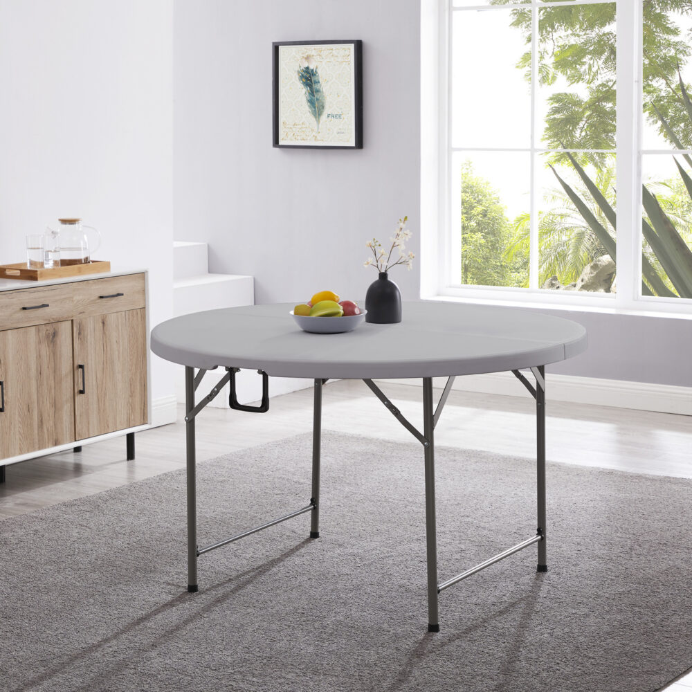 60″ Round Outdoor Folding Table - 12