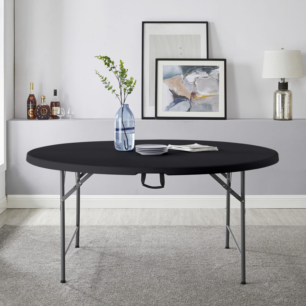 60″ Round Outdoor Folding Table - 27