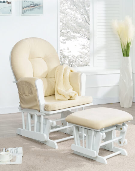 Glider and Ottoman Set by HomeStock