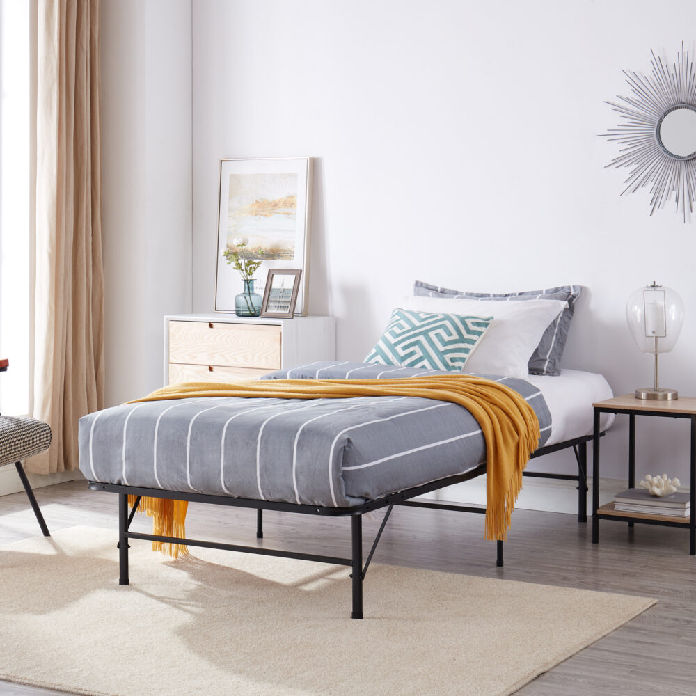 14″ Foldable Metal Platform Bed Frame by HomeStock - 7