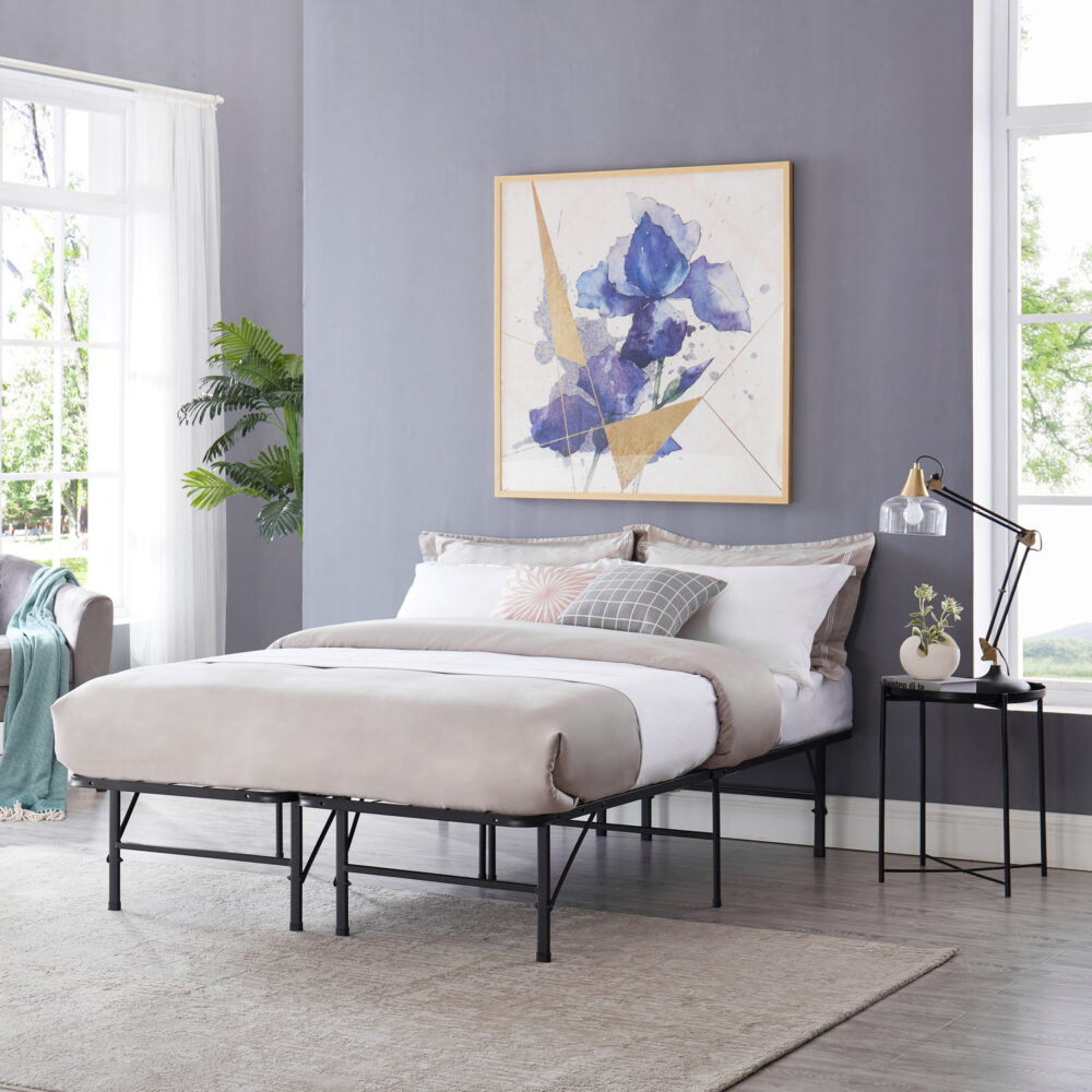 14″ Foldable Metal Platform Bed Frame by HomeStock - 12