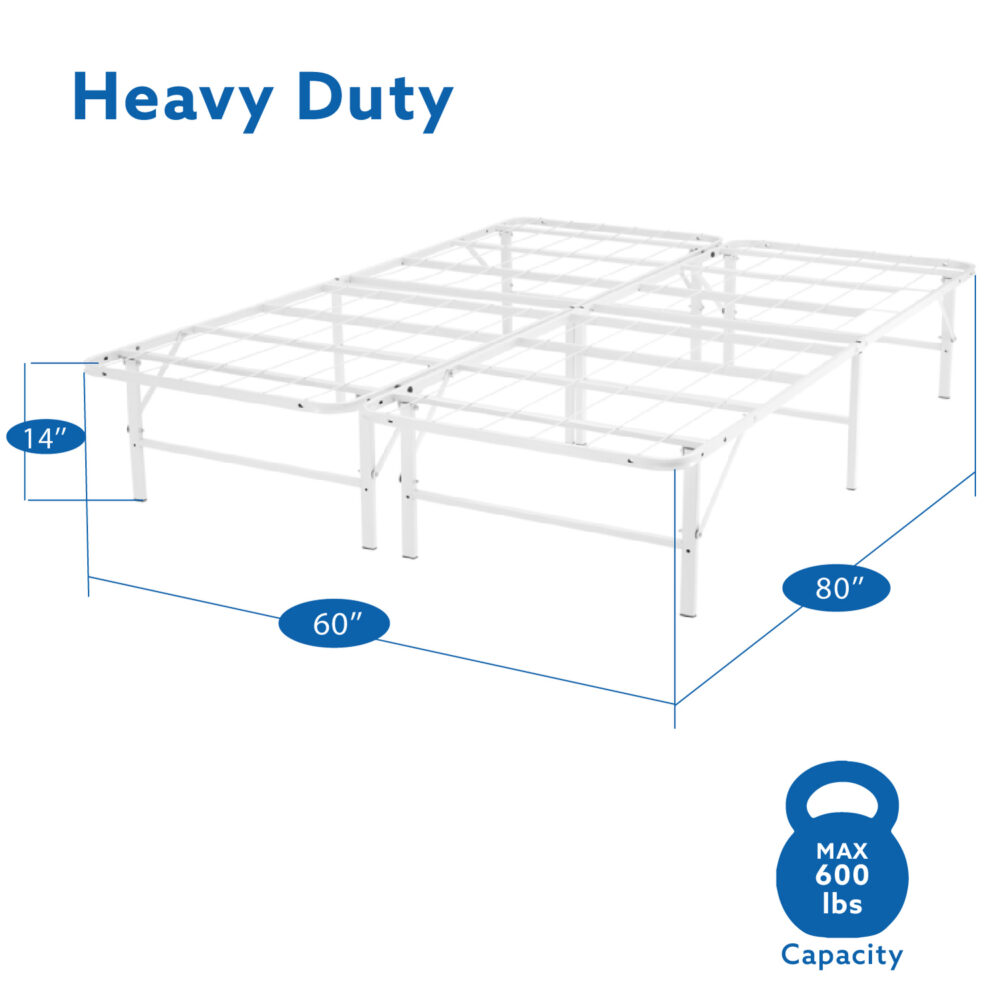 14″ Foldable Metal Platform Bed Frame by HomeStock - 31