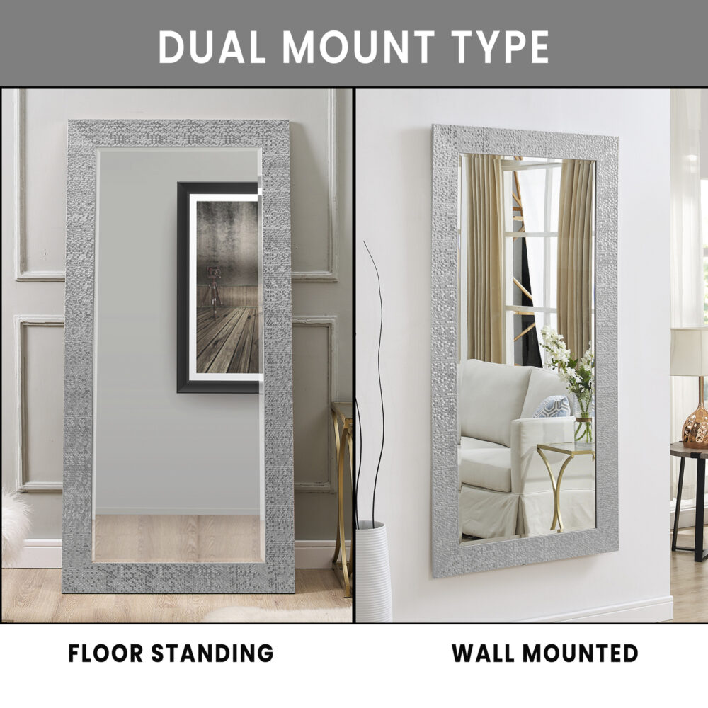 Mosaic Frame Tall Floor Mirror by HomeStock - 3
