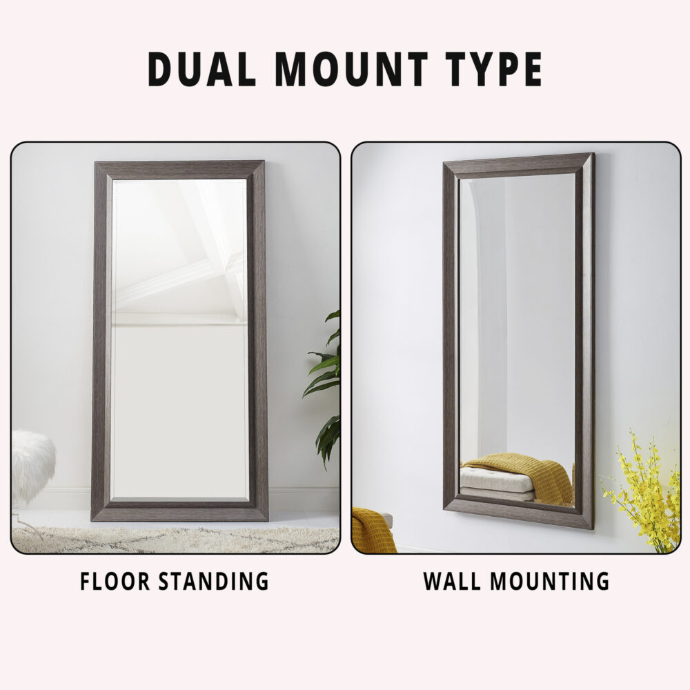 HomeStock Elegant Beveled Leaner Floor Mirror - 3