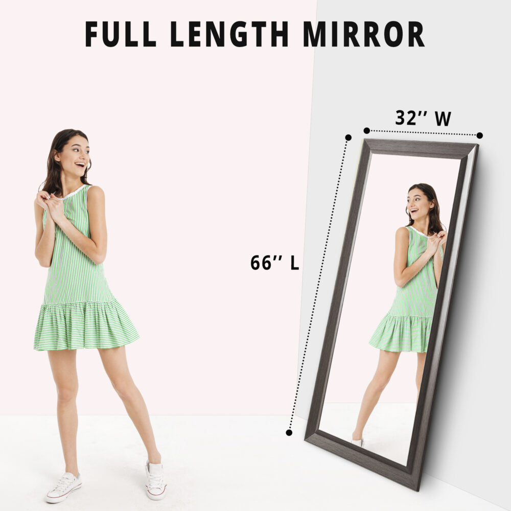 HomeStock Elegant Beveled Leaner Floor Mirror - 5