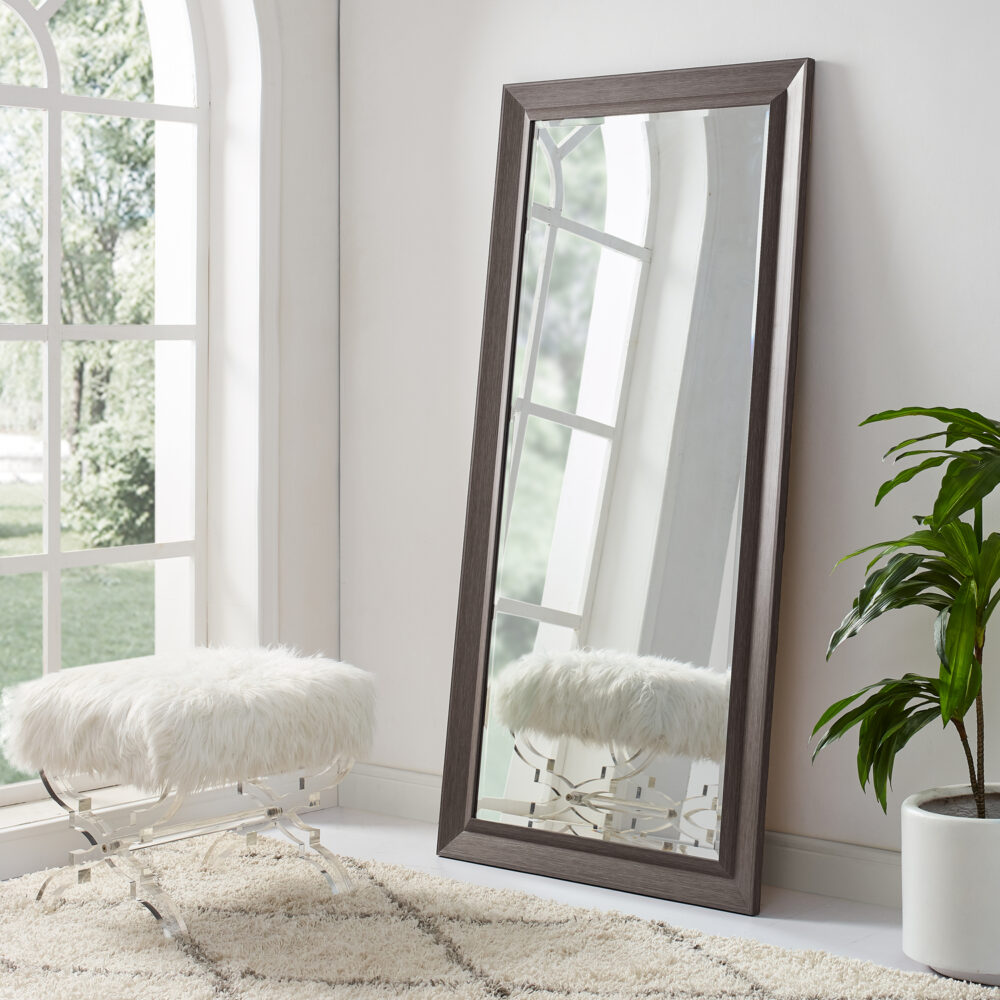 HomeStock Elegant Beveled Leaner Floor Mirror - 1