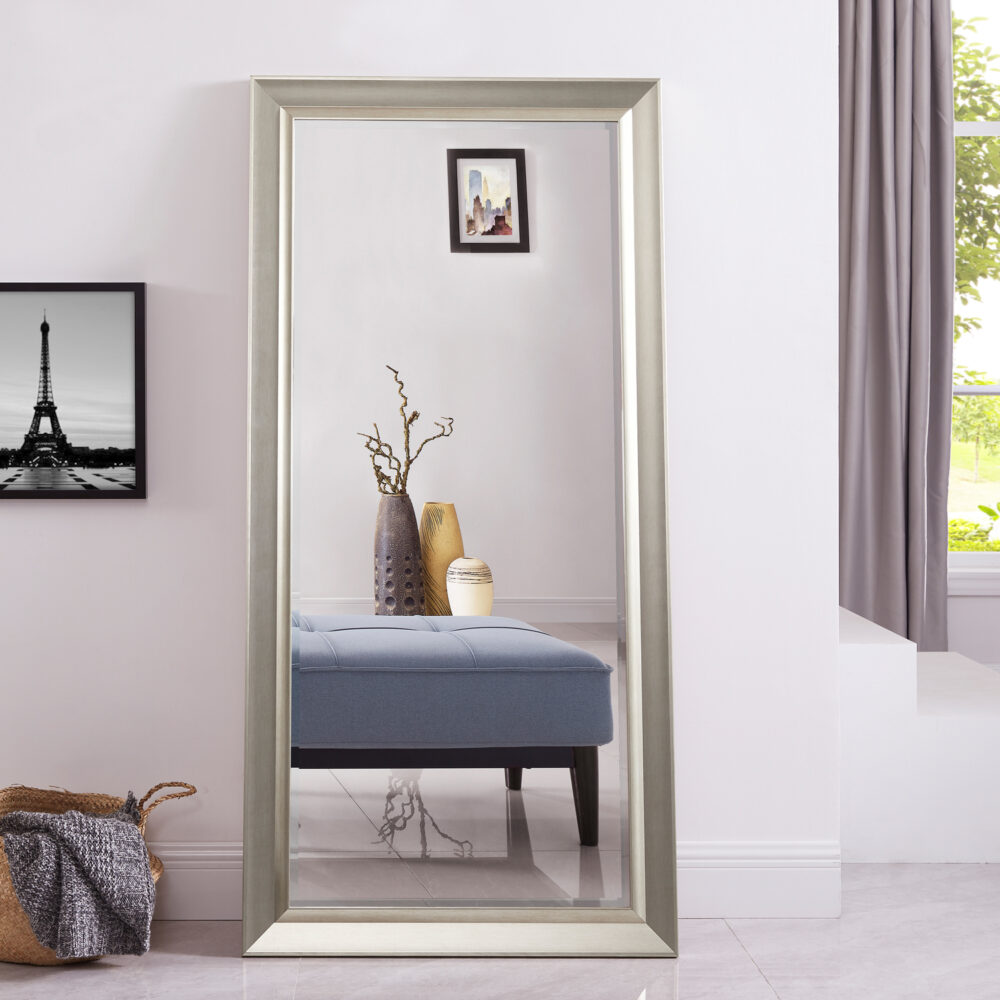 HomeStock Elegant Beveled Leaner Floor Mirror - 10