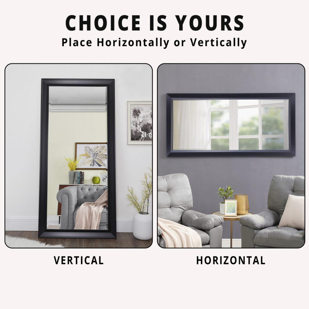 HomeStock Elegant Beveled Leaner Floor Mirror - 14