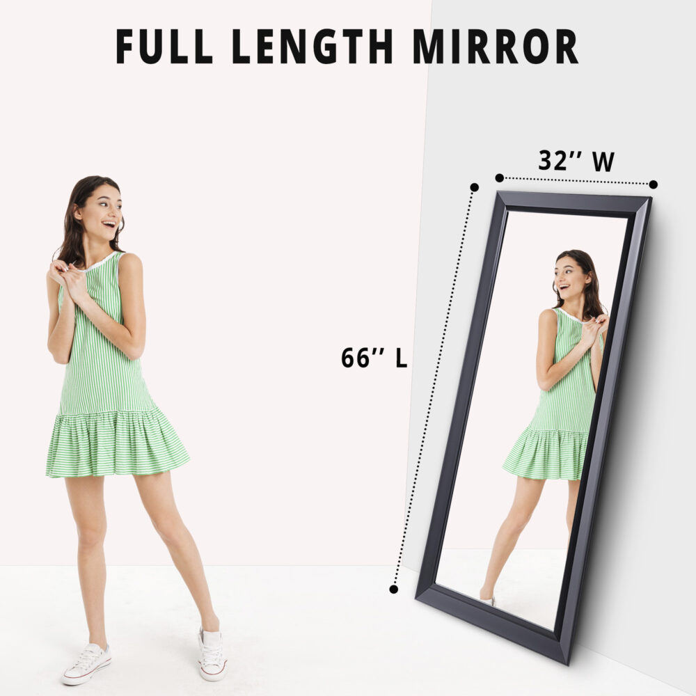 HomeStock Elegant Beveled Leaner Floor Mirror - 15