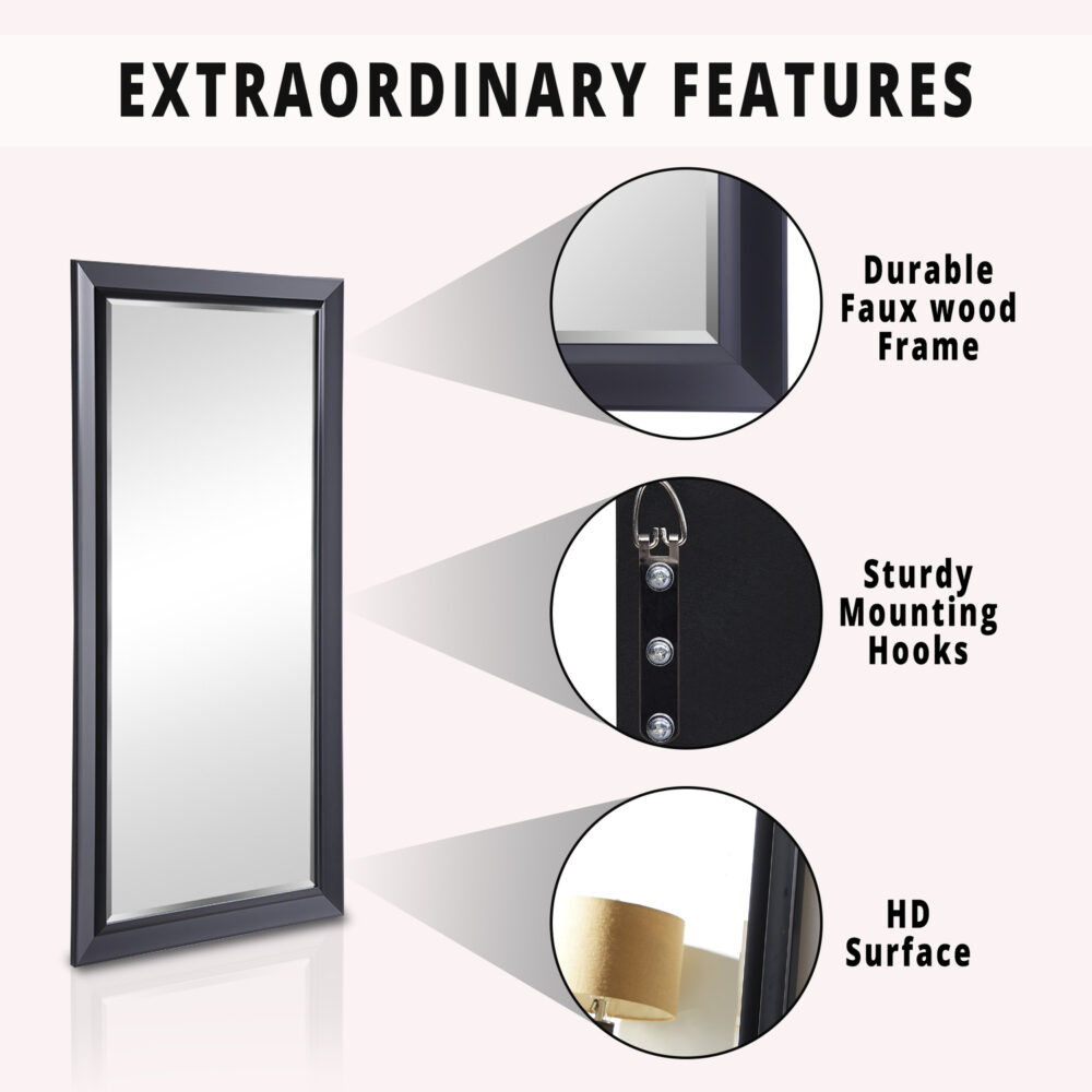 HomeStock Elegant Beveled Leaner Floor Mirror - 16