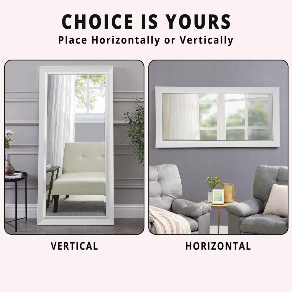 HomeStock Elegant Beveled Leaner Floor Mirror - 19