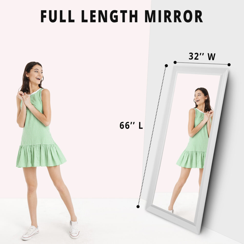 HomeStock Elegant Beveled Leaner Floor Mirror - 20
