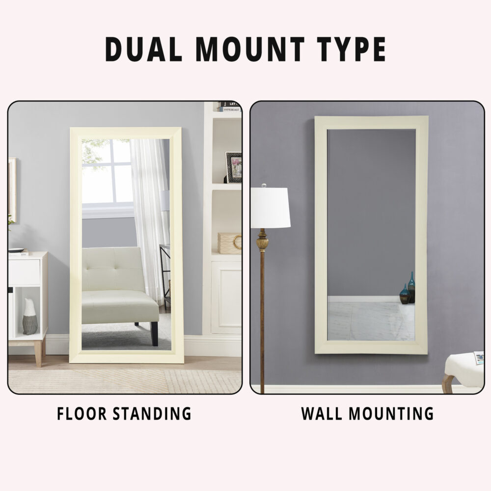 HomeStock Elegant Beveled Leaner Floor Mirror - 23