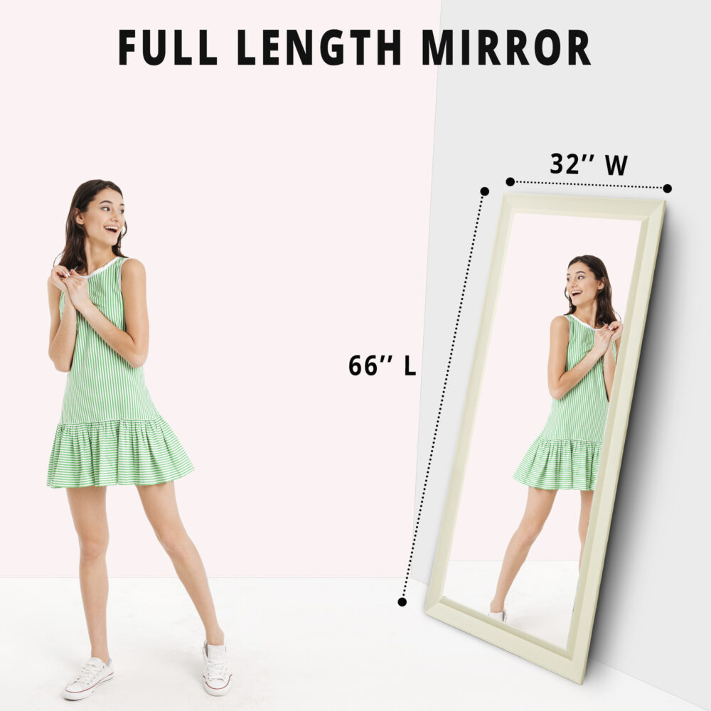 HomeStock Elegant Beveled Leaner Floor Mirror - 25