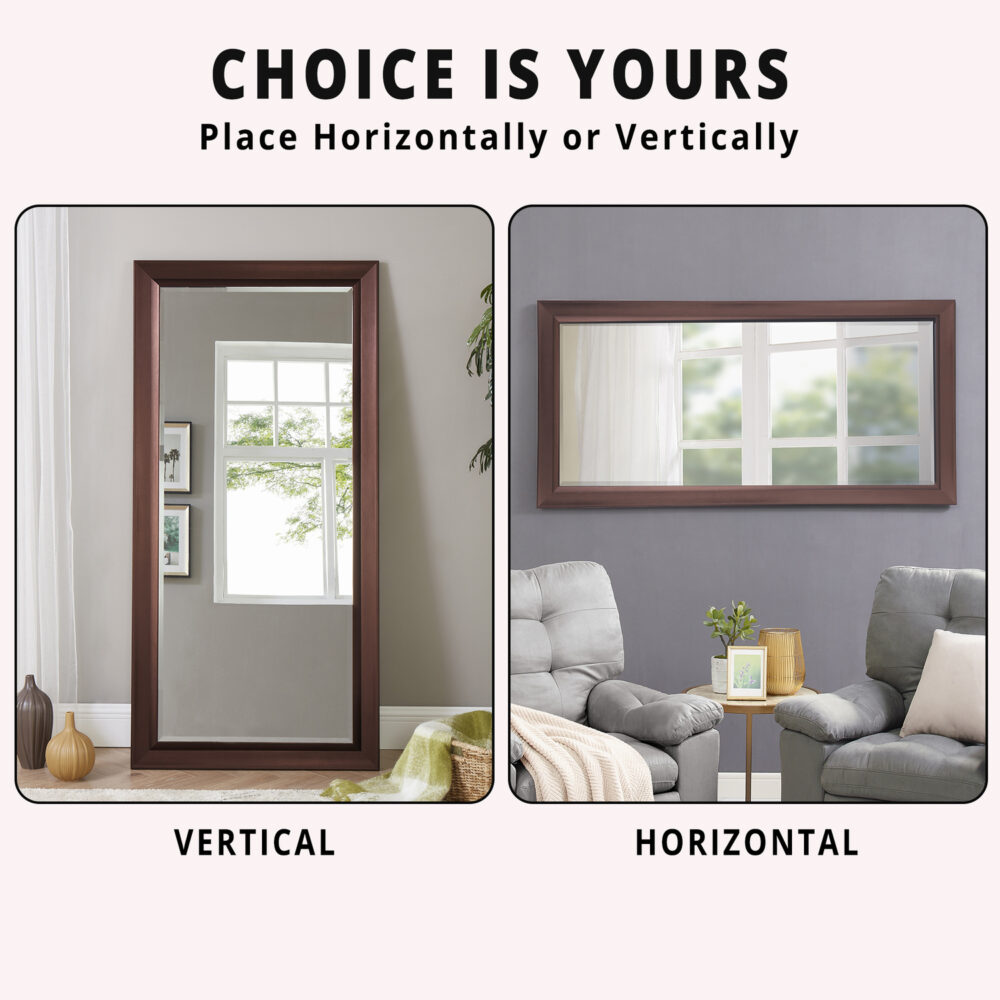 HomeStock Elegant Beveled Leaner Floor Mirror - 29
