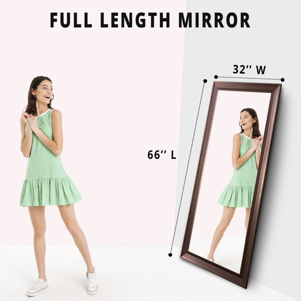 HomeStock Elegant Beveled Leaner Floor Mirror - 30