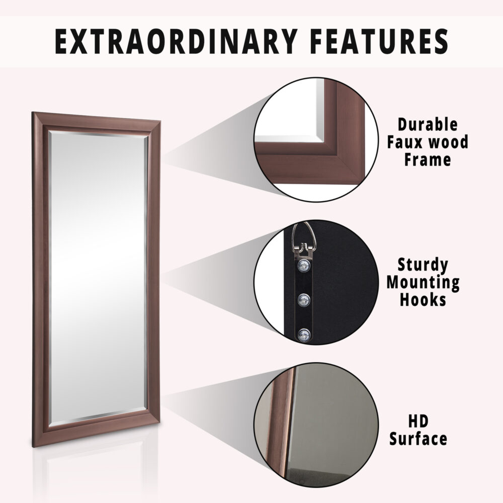 HomeStock Elegant Beveled Leaner Floor Mirror - 31
