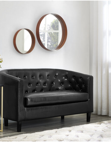 Mid Century Barrel Loveseat by HomeStock - 16