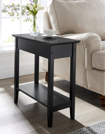 Flip Top Chairside Table by HomeStock