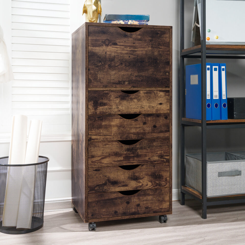 6-Drawer Office Storage Cabinet by HomeStock - 26