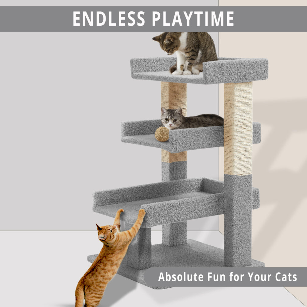 Triple Layer Cat Tower by HomeStock - 3