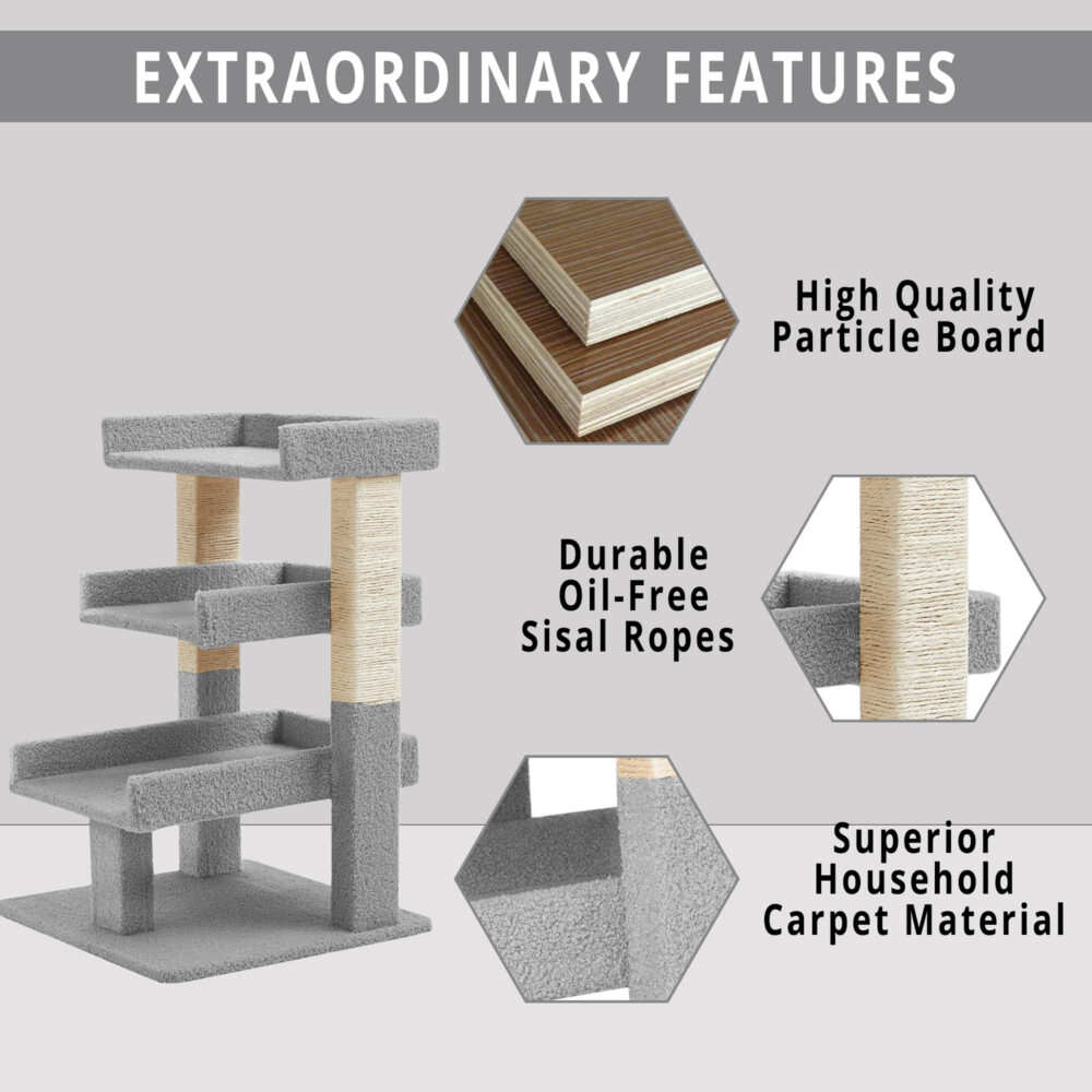 Triple Layer Cat Tower by HomeStock - 4