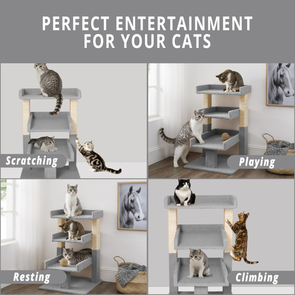 Triple Layer Cat Tower by HomeStock - 5