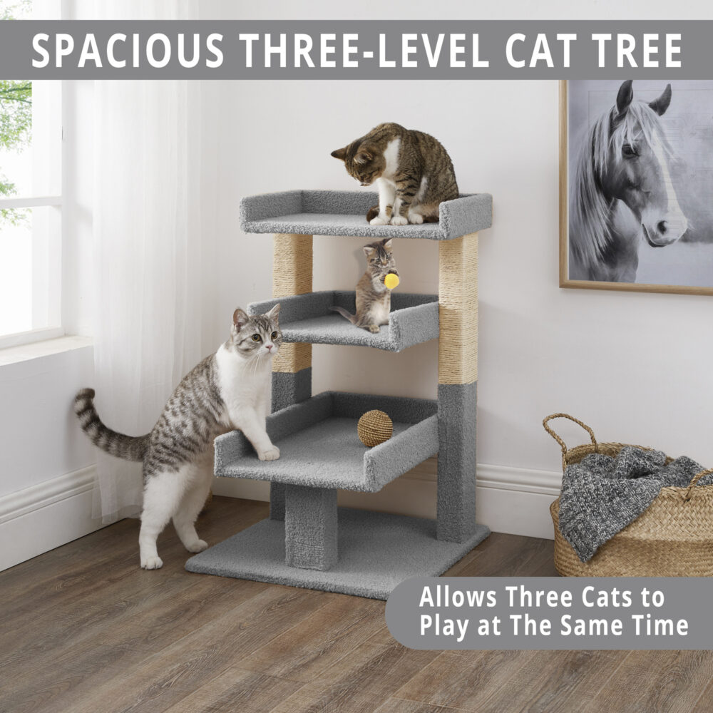 Triple Layer Cat Tower by HomeStock - 6