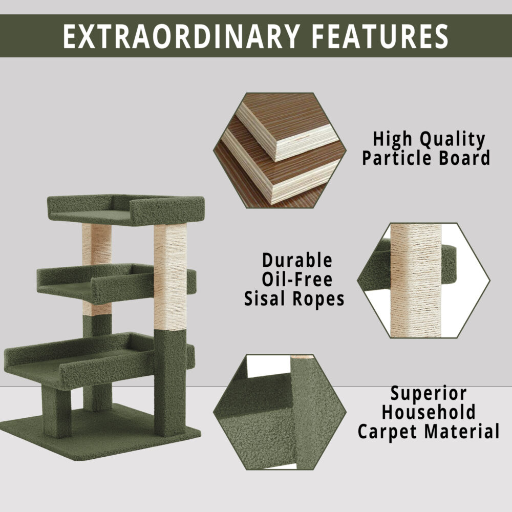 Triple Layer Cat Tower by HomeStock - 9