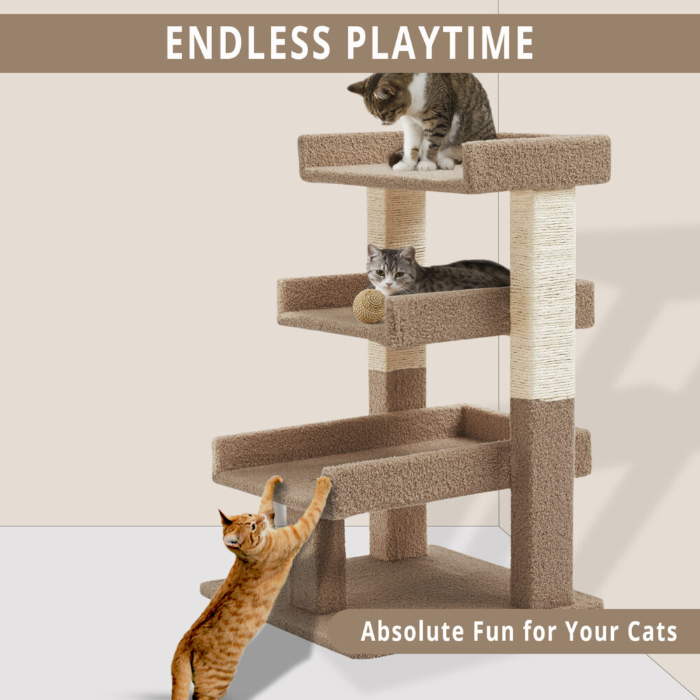Triple Layer Cat Tower by HomeStock - 13